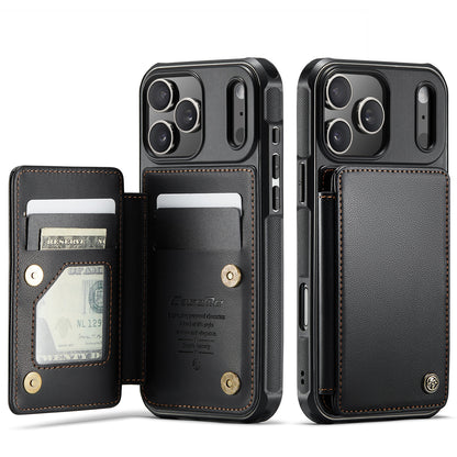 CASEME For iPhone 17 Pro Case with RFID Blocking 5 Card Slots  C22 Leather Back Cover