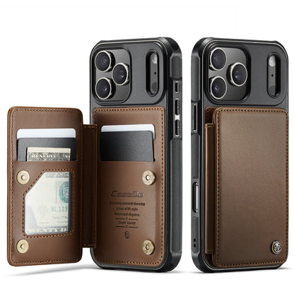 CASEME For iPhone 17 Pro Case with RFID Blocking 5 Card Slots  C22 Leather Back Cover