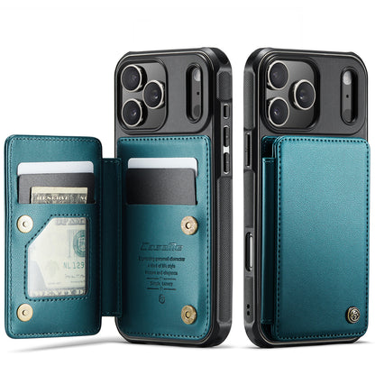 CASEME For iPhone 17 Pro Case with RFID Blocking 5 Card Slots  C22 Leather Back Cover