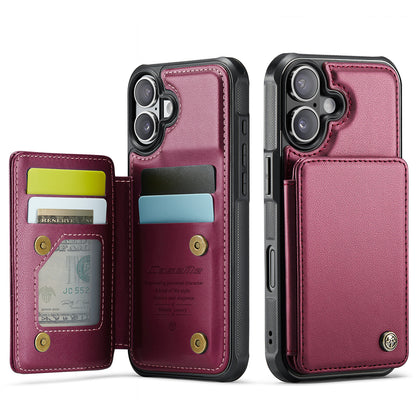 CASEME For iPhone 17 Case with RFID Blocking 5 Card Slots  C22 Leather Back Cover