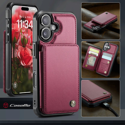 CASEME For iPhone 17 Case with RFID Blocking 5 Card Slots  C22 Leather Back Cover