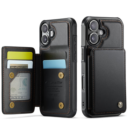 CASEME For iPhone 17 Case with RFID Blocking 5 Card Slots  C22 Leather Back Cover