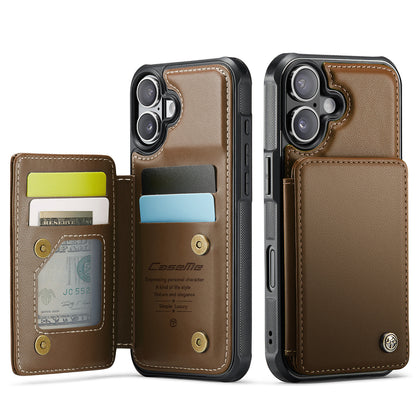 CASEME For iPhone 17 Case with RFID Blocking 5 Card Slots  C22 Leather Back Cover