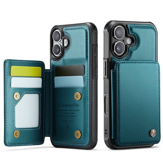 CASEME For iPhone 17 Case with RFID Blocking 5 Card Slots  C22 Leather Back Cover