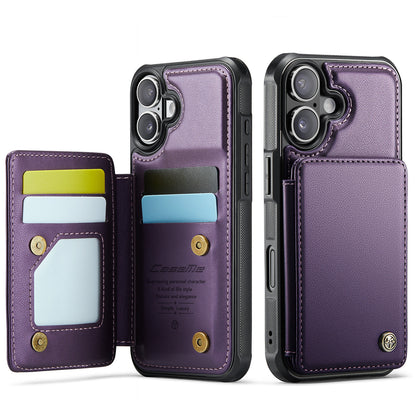 CASEME For iPhone 17 Case with RFID Blocking 5 Card Slots  C22 Leather Back Cover