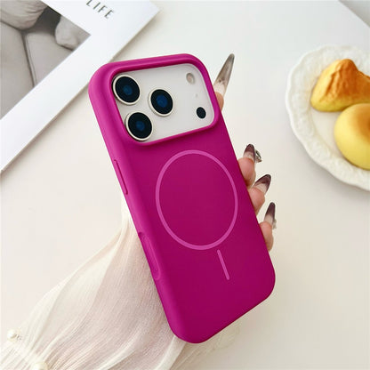 For iPhone 17 Pro Max Case Compatible with MagSafe Liquid Silicone Anti-Drop Phone Cover