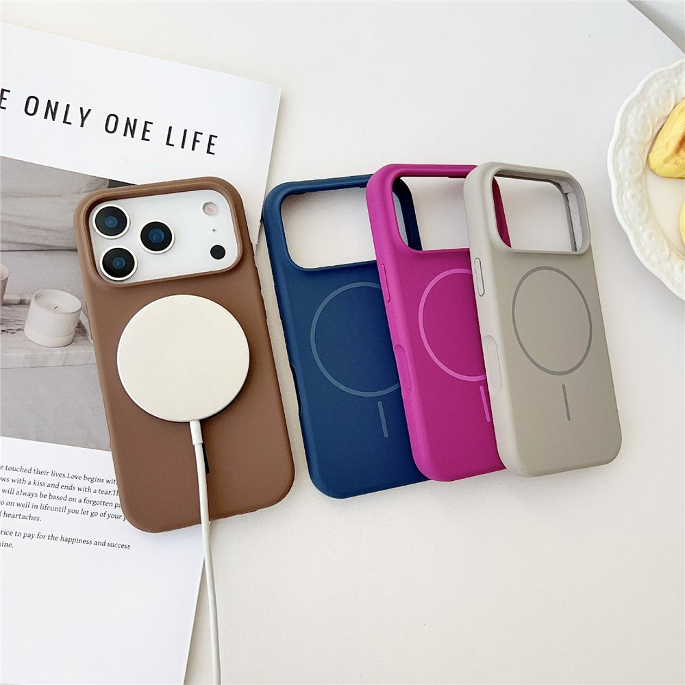 For iPhone 17 Pro Max Case Compatible with MagSafe Liquid Silicone Anti-Drop Phone Cover