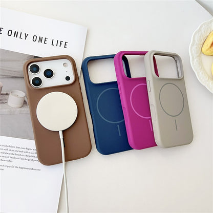 For iPhone 17 Pro Max Case Compatible with MagSafe Liquid Silicone Anti-Drop Phone Cover