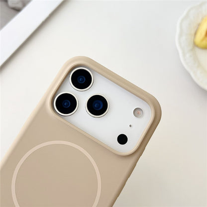 For iPhone 17 Pro Max Case Compatible with MagSafe Liquid Silicone Anti-Drop Phone Cover