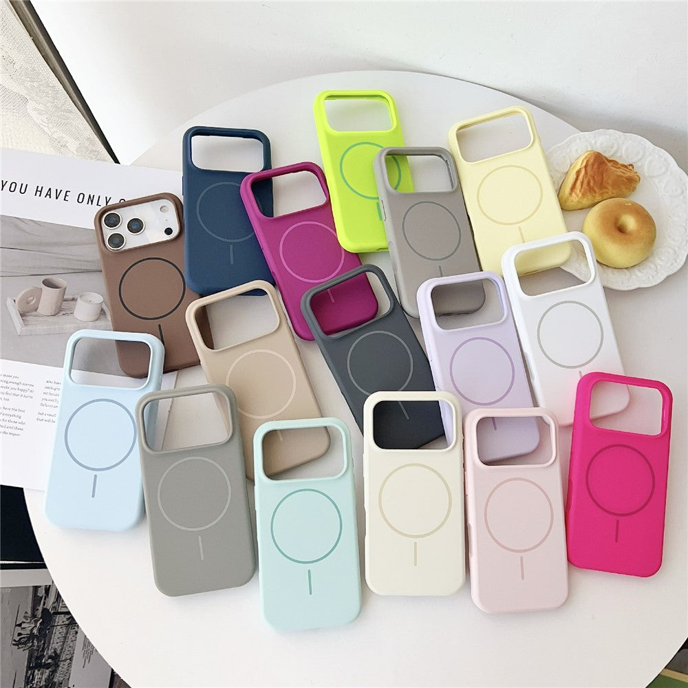 For iPhone 17 Pro Max Case Compatible with MagSafe Liquid Silicone Anti-Drop Phone Cover