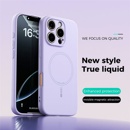 ABEEL For iPhone 16 Pro Max Case Compatible with MagSafe Skin Touch Liquid Silicone Phone Back Cover