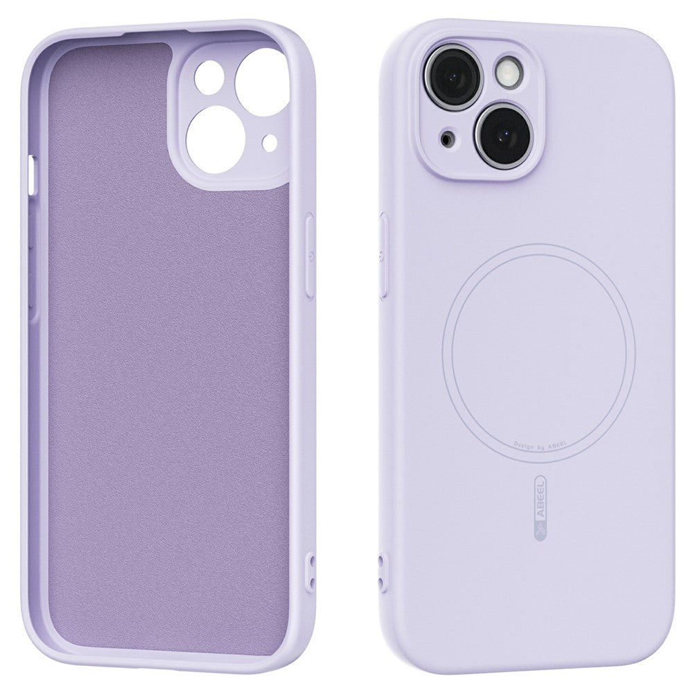 ABEEL For iPhone 15 Case Compatible with MagSafe Skin Touch Liquid Silicone Phone Back Cover