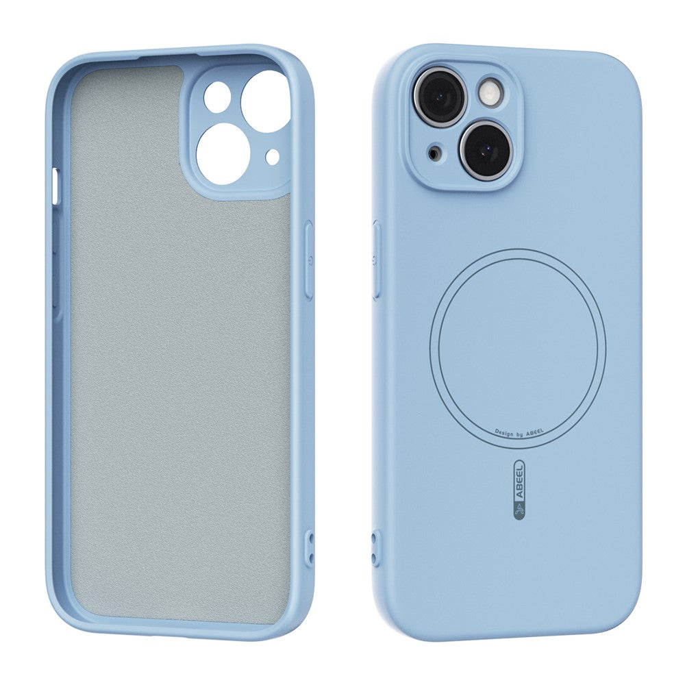 ABEEL For iPhone 15 Case Compatible with MagSafe Skin Touch Liquid Silicone Phone Back Cover
