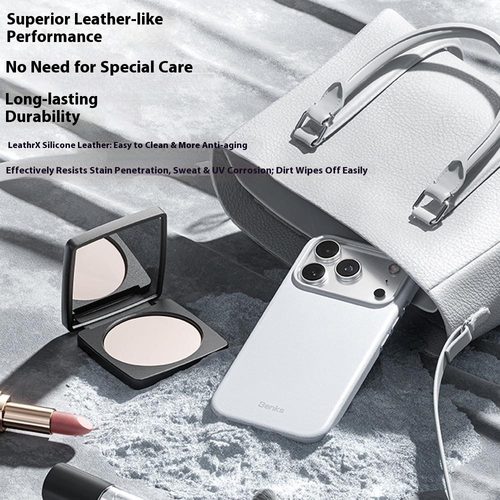 BENKS Q2 For iPhone 17 Pro Max Mircrofiber Leather + PC + Silicone Phone Case Compatible with MagSafe