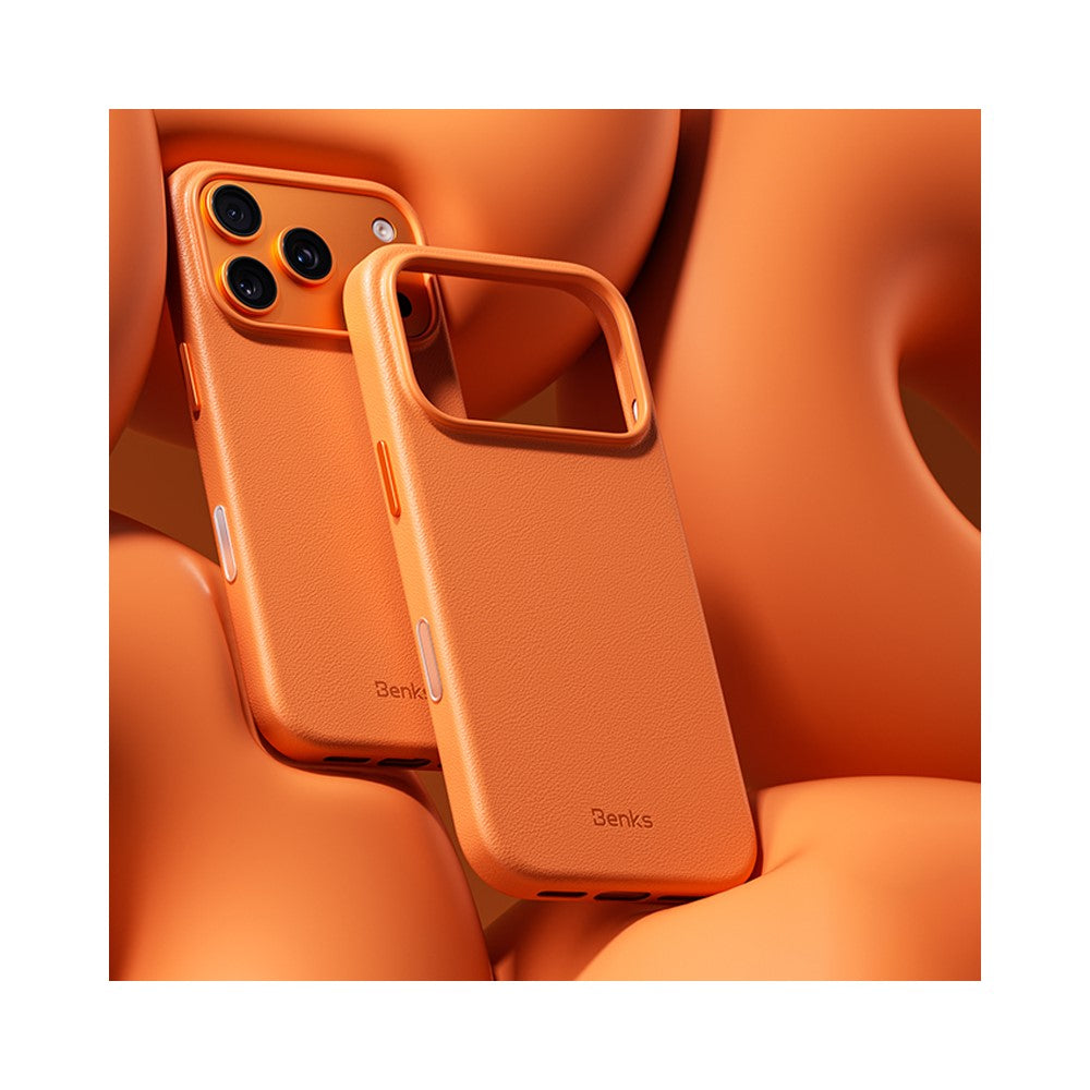 BENKS Q2 For iPhone 17 Pro Max Mircrofiber Leather + PC + Silicone Phone Case Compatible with MagSafe