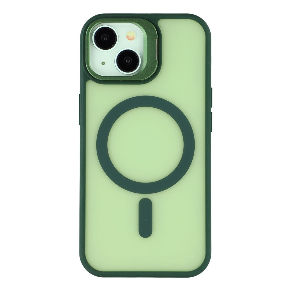 For iPhone 14 / 13 Case Compatible with MagSafe Lens Kickstand TPU + PC Matte Phone Cover