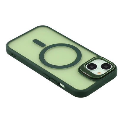 For iPhone 14 / 13 Case Compatible with MagSafe Lens Kickstand TPU + PC Matte Phone Cover