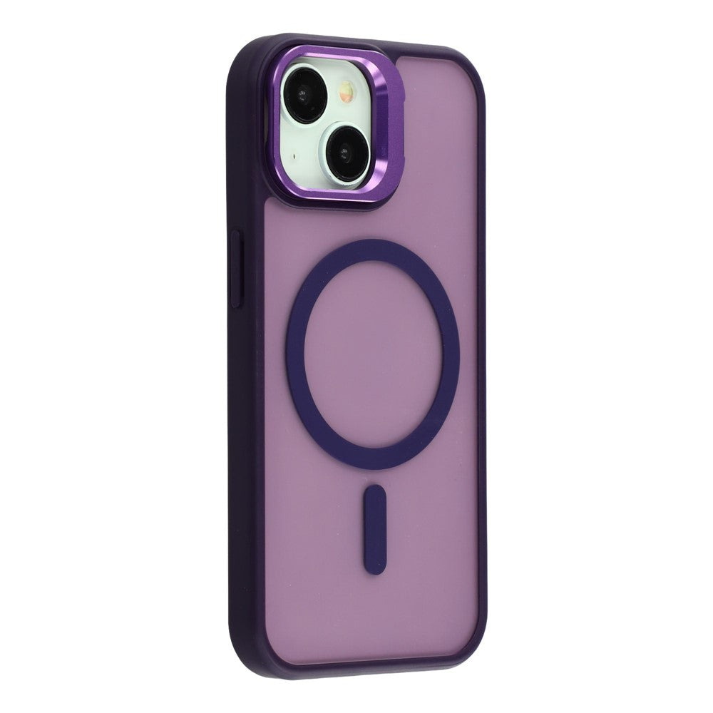 For iPhone 14 / 13 Case Compatible with MagSafe Lens Kickstand TPU + PC Matte Phone Cover