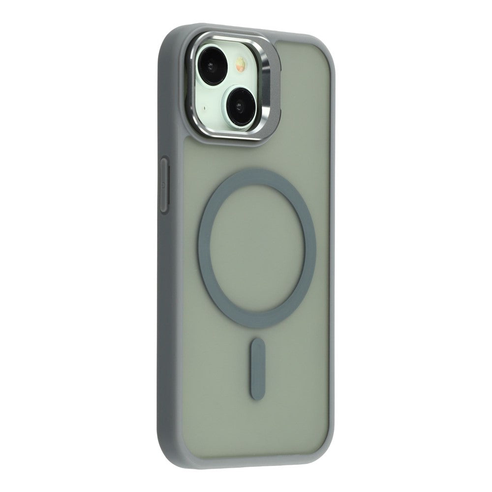 For iPhone 14 / 13 Case Compatible with MagSafe Lens Kickstand TPU + PC Matte Phone Cover