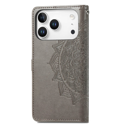 For iPhone 17 Pro Case Wallet Mandala Flower Leather Phone Cover Stand View