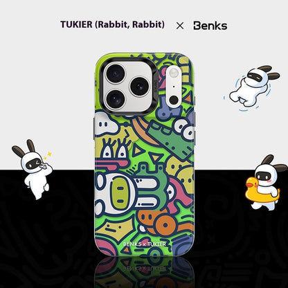 BENKS D1 for iPhone 17 Pro Max Magnetic Case Cartoon Pattern TPU TPE PC Phone Cover Compatible with MagSafe