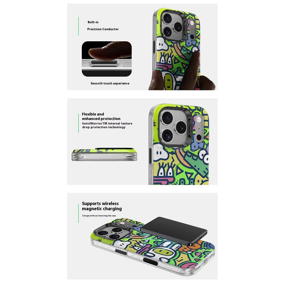 BENKS D1 for iPhone 17 Pro Max Magnetic Case Cartoon Pattern TPU TPE PC Phone Cover Compatible with MagSafe