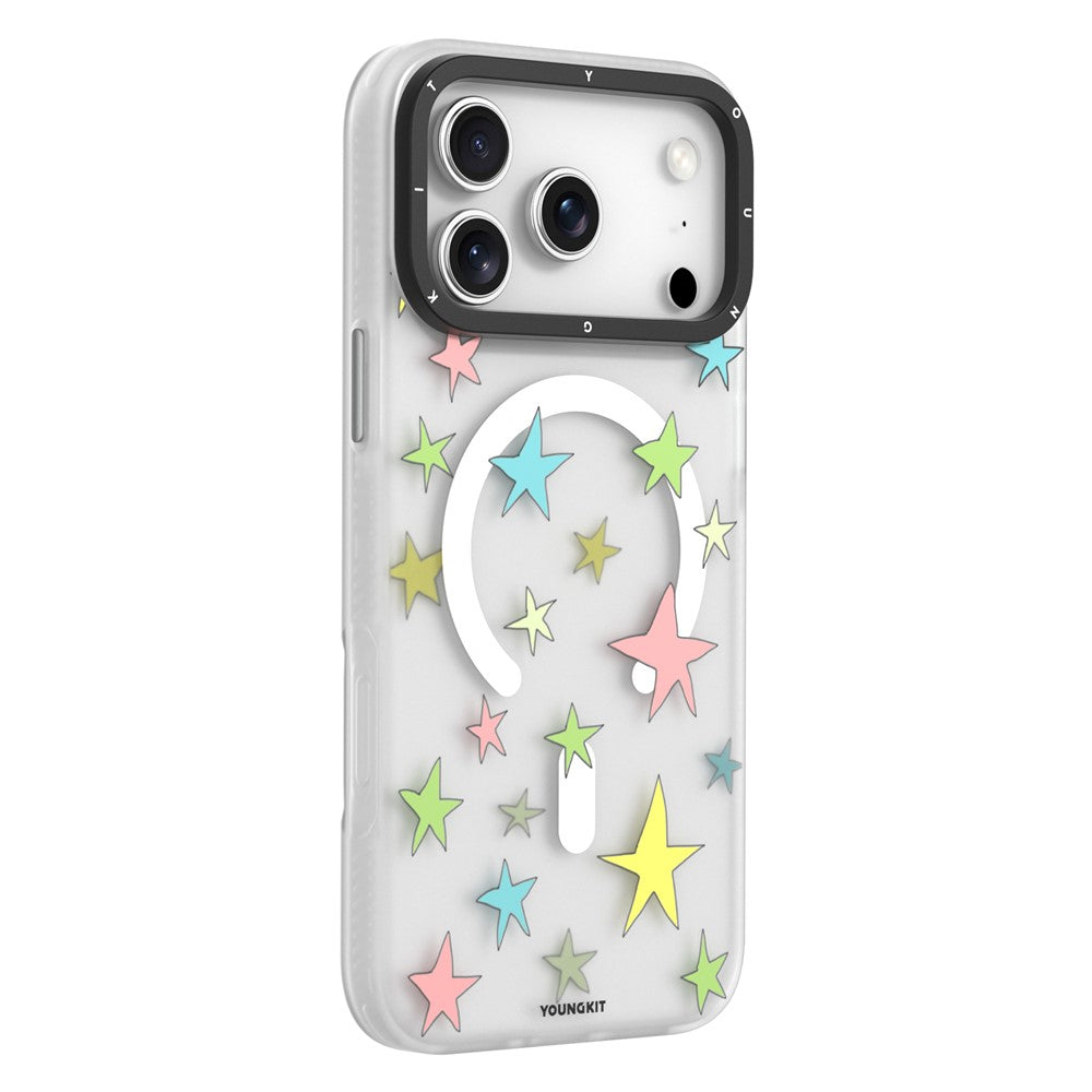 YOUNGKIT Sweetheart Story Series For iPhone 17 Pro Magnetic Case IMD Shockproof TPU Phone Back Cover