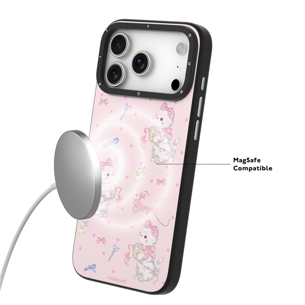 YOUNGKIT Cute Moments Series For iPhone 17 Pro Max Magnetic Case IMD Shockproof TPU Phone Back Cover
