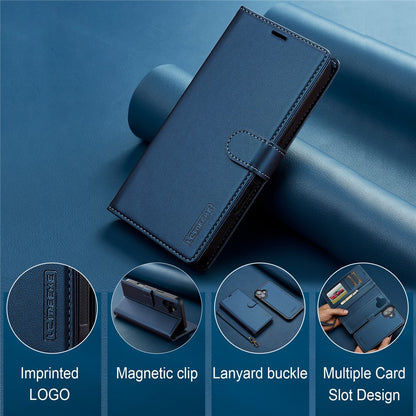LC.IMEEKE L2 Series for iPhone 17 Case PU Leather Wallet Detachable Magnetic Phone Cover