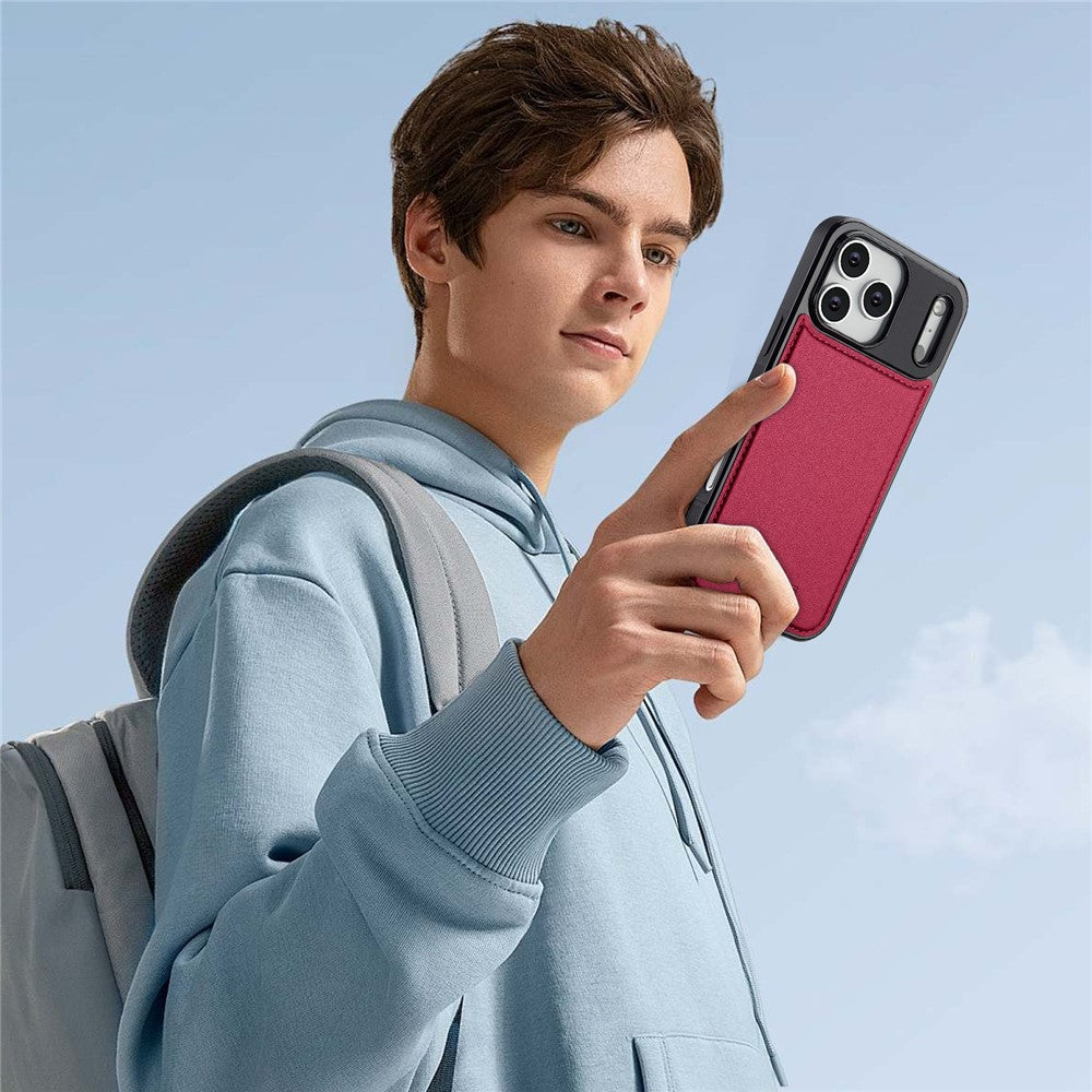 LC.IMEEKE L2 Series for iPhone 17 Pro Case PU Leather Wallet Detachable Magnetic Phone Cover