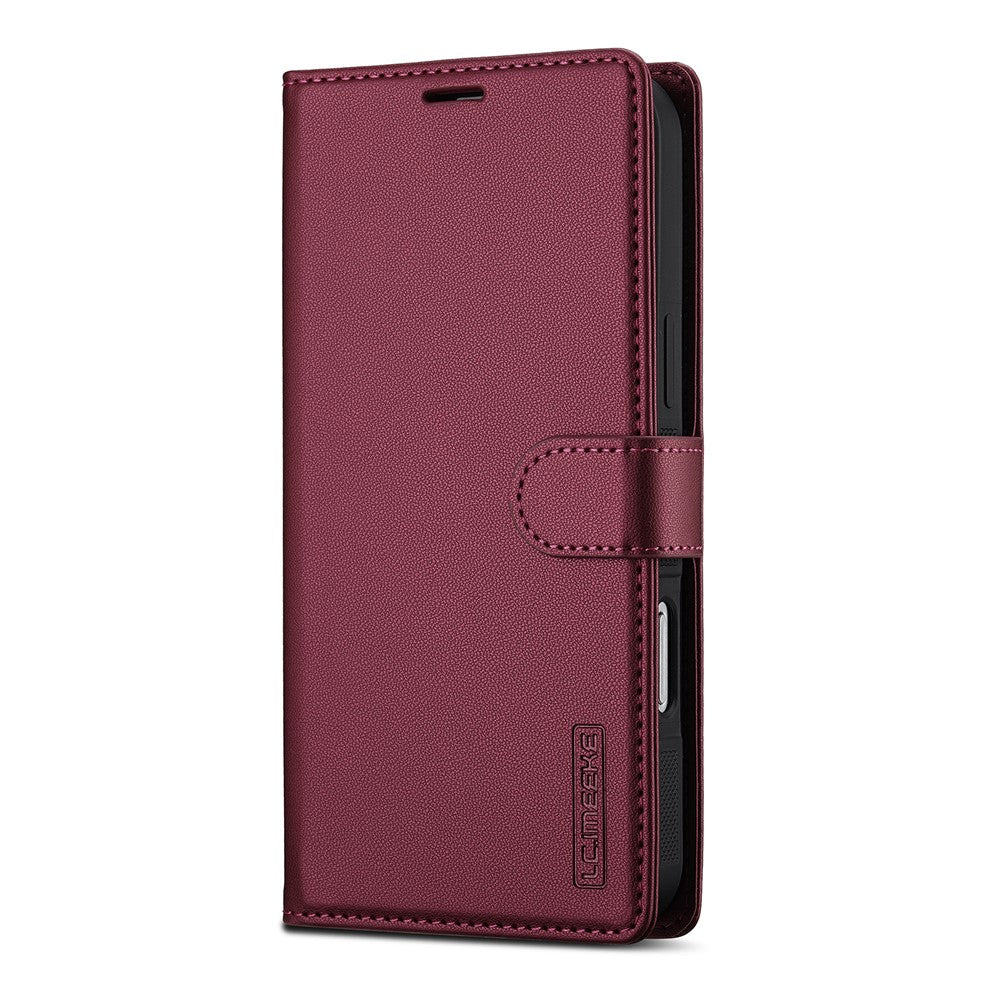 LC.IMEEKE L2 Series for iPhone 17 Pro Case PU Leather Wallet Detachable Magnetic Phone Cover