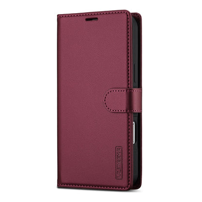 LC.IMEEKE L2 Series for iPhone 17 Pro Case PU Leather Wallet Detachable Magnetic Phone Cover