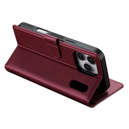 LC.IMEEKE L2 Series for iPhone 17 Pro Case PU Leather Wallet Detachable Magnetic Phone Cover
