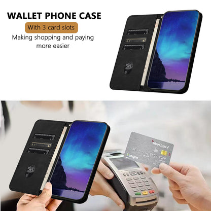 For iPhone 17 Pro Phone Cover Skin-touch Feel Leather Wallet Case with Stand