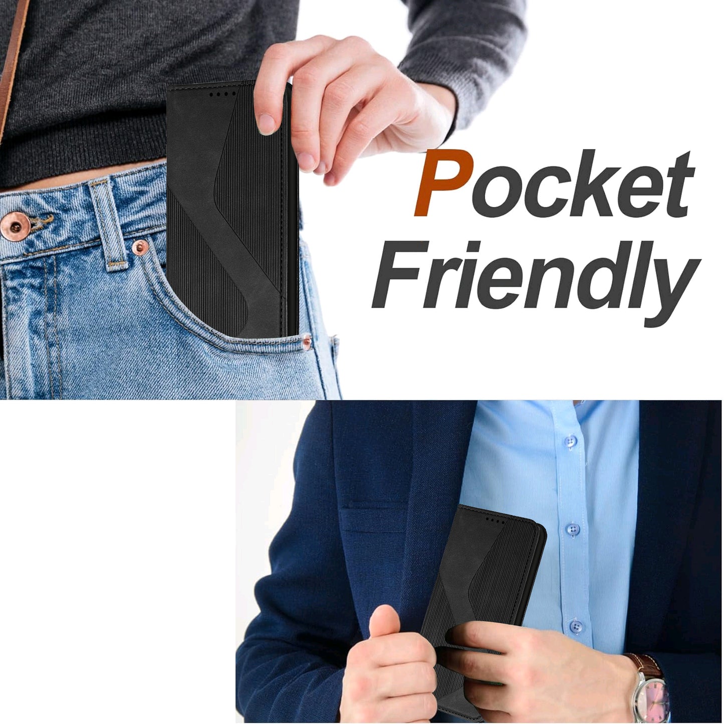 For iPhone 17 Pro Phone Cover Skin-touch Feel Leather Wallet Case with Stand