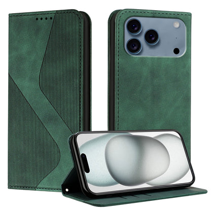 For iPhone 17 Pro Phone Cover Skin-touch Feel Leather Wallet Case with Stand