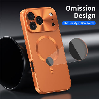 For iPhone 17 Pro Case Compatible with MagSafe PC + Metal Phone Cover with Anti Spy Screen Film