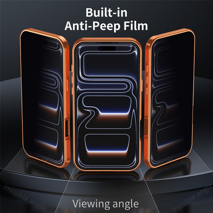 For iPhone 17 Pro Case Compatible with MagSafe PC + Metal Phone Cover with Anti Spy Screen Film