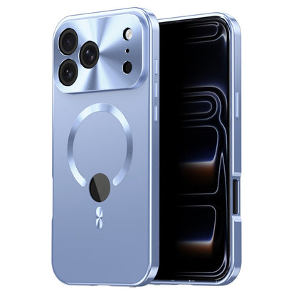 For iPhone 17 Pro Case Compatible with MagSafe PC + Metal Phone Cover with Anti Spy Screen Film