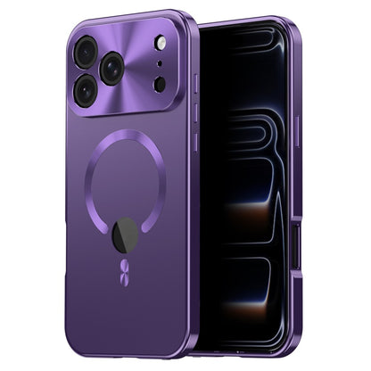 For iPhone 17 Pro Case Compatible with MagSafe PC + Metal Phone Cover with Anti Spy Screen Film