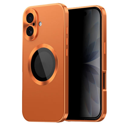 For iPhone 17 Case Compatible with MagSafe PC + Metal Phone Cover with Anti Spy Screen Film