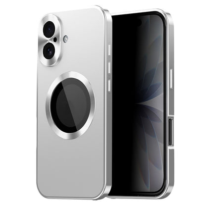 For iPhone 17 Case Compatible with MagSafe PC + Metal Phone Cover with Anti Spy Screen Film