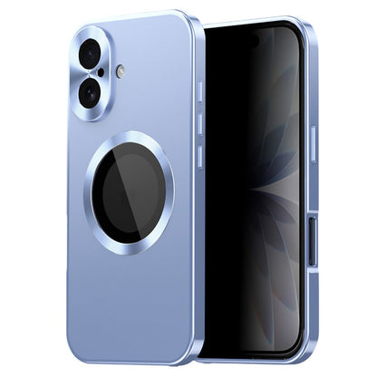 For iPhone 17 Case Compatible with MagSafe PC + Metal Phone Cover with Anti Spy Screen Film