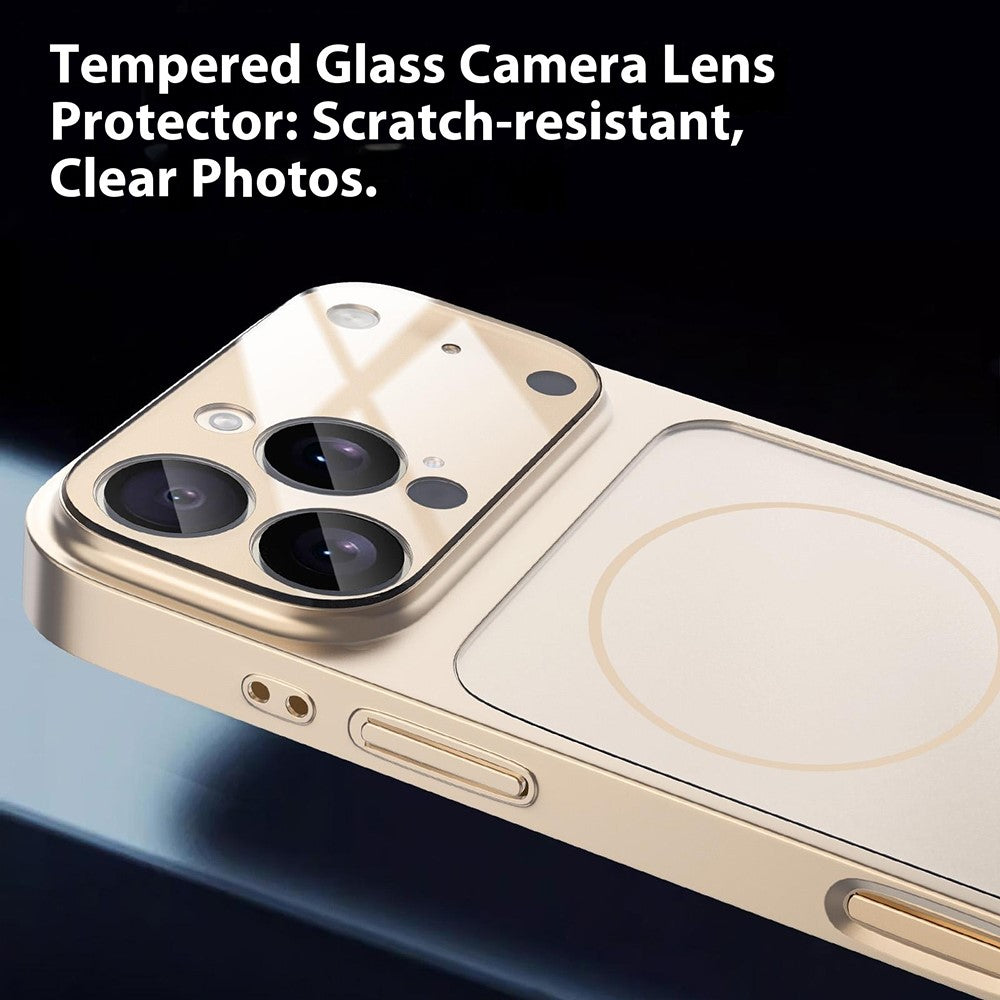 For iPhone 16 Pro Magnetic Case Transfer to 17 Pro PC Phone Cover with AG Corning Glass Lens Film