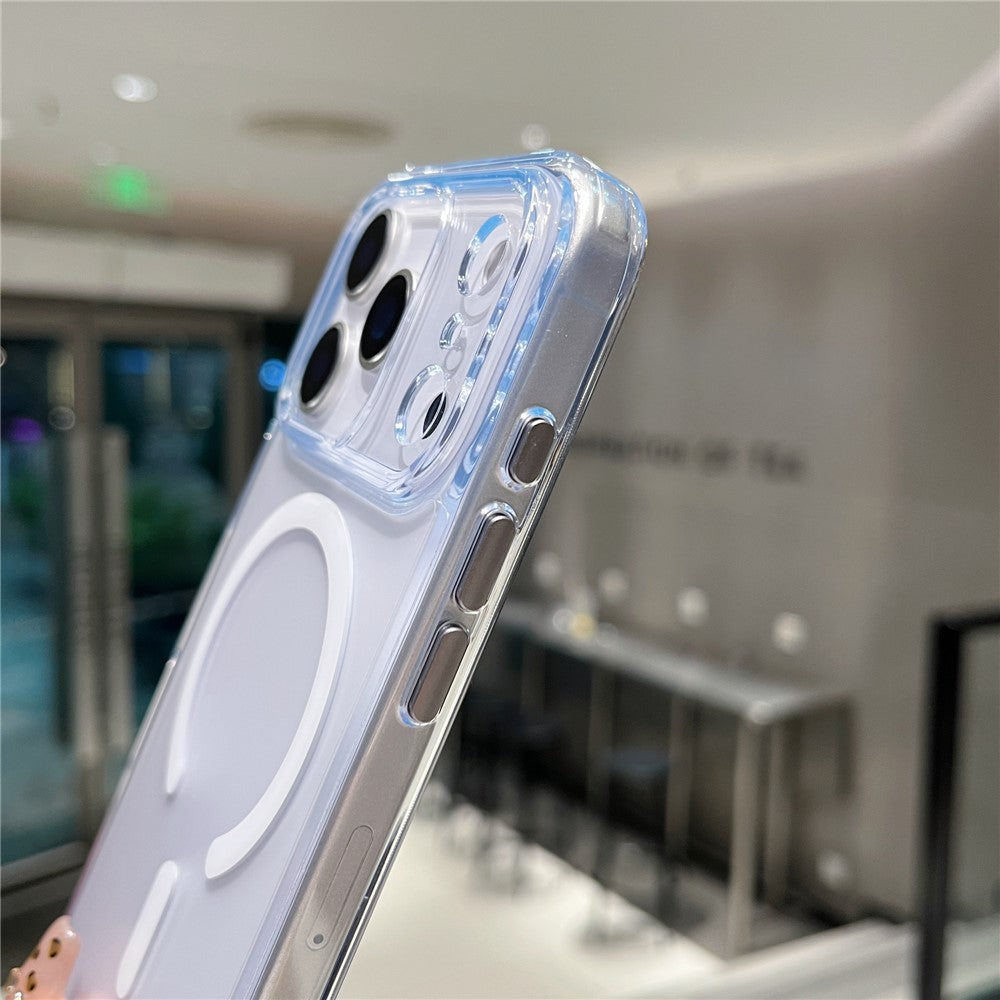 For iPhone 17 Pro Magnetic Case Matte Clear Phone Cover Compatible with MagSafe