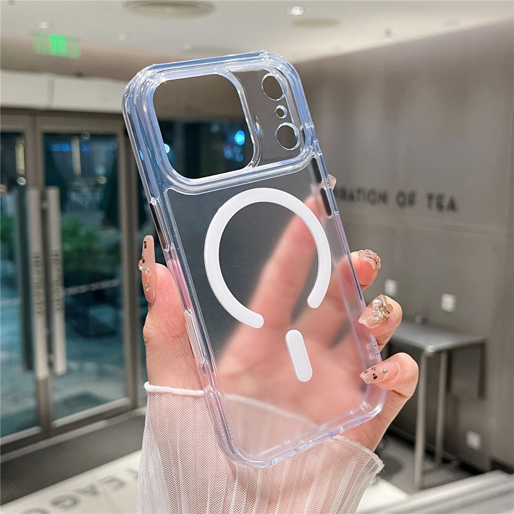 For iPhone 17 Pro Magnetic Case Matte Clear Phone Cover Compatible with MagSafe