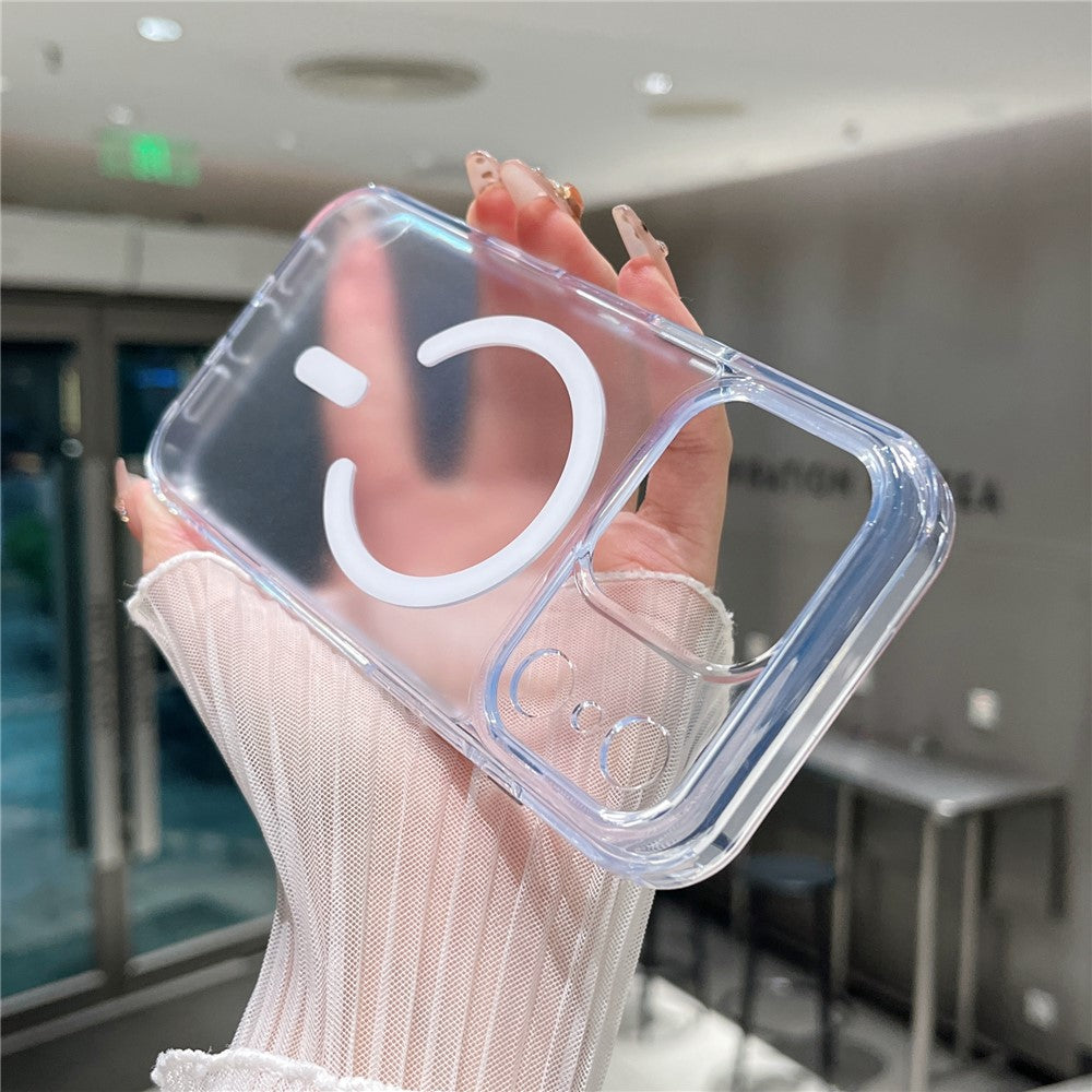 For iPhone 17 Pro Magnetic Case Matte Clear Phone Cover Compatible with MagSafe