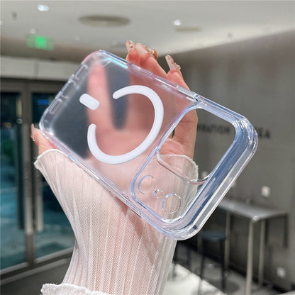 For iPhone 17 Pro Magnetic Case Matte Clear Phone Cover Compatible with MagSafe