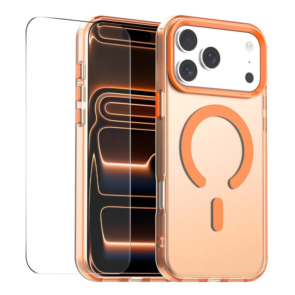 ENKAY HAT PRINCE For iPhone 17 Pro Max Magnetic Case with 9H Screen Protector Clear PC Phone Cover