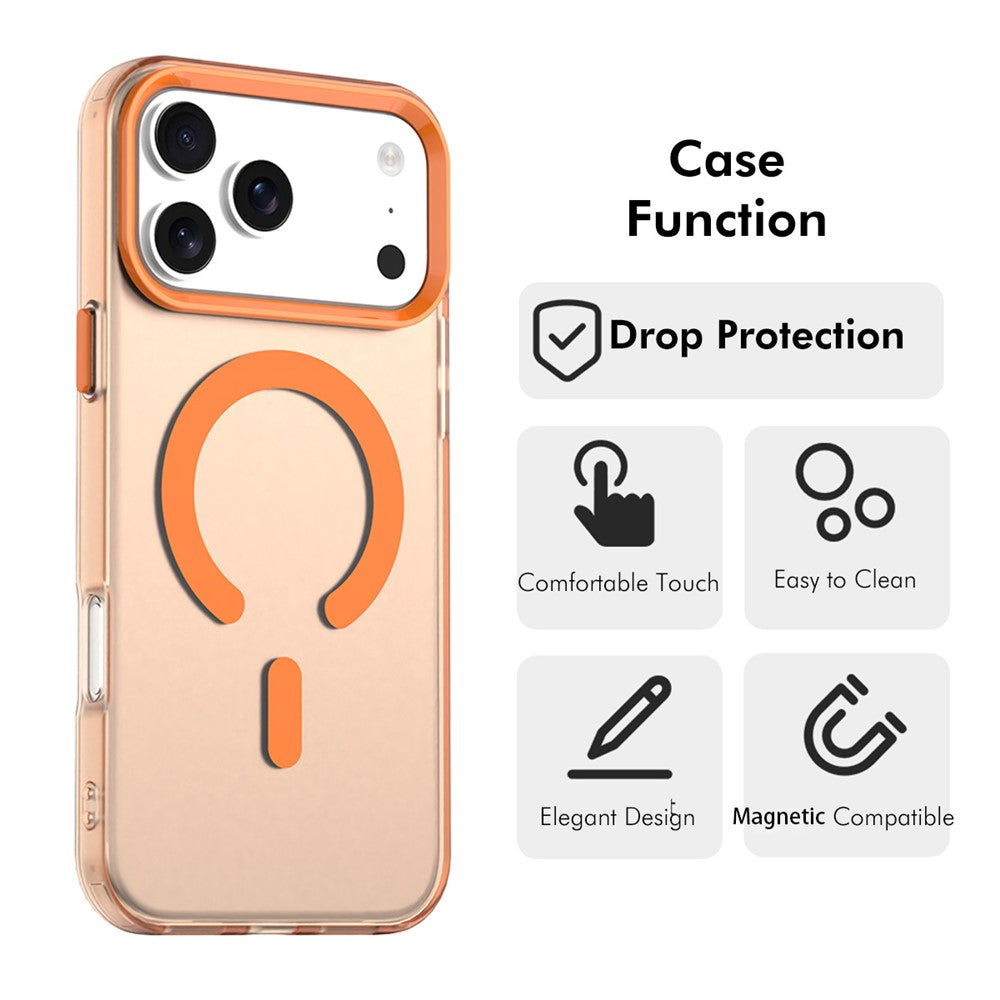 ENKAY HAT PRINCE For iPhone 17 Pro Max Magnetic Case with 9H Screen Protector Clear PC Phone Cover